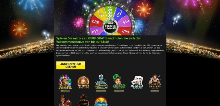 888 casino bonus anfordern